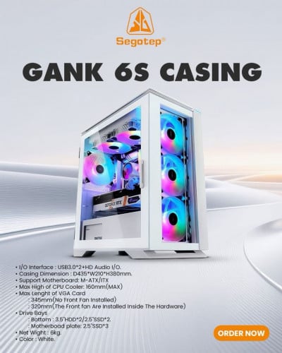 Case Destop Gaming Brand Segotep ឥវ៉ានមាននៅក្នុងស្តុកគ្រប់មុខ មានធានា1ខែ បងៗអាចដាក់កម្ម៉ងបាន