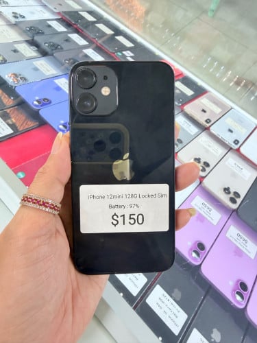 iPhone 12Mini 128G ប្រេីទ្រនាប់សុីម ដាក់សុីមបានគ្រប់ប្រព័ន្ធ មួយទឹកអាមេរិក