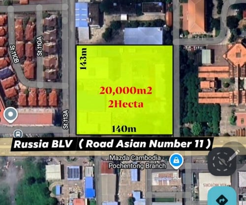 Land 20000m2 on Russia BLV for rent