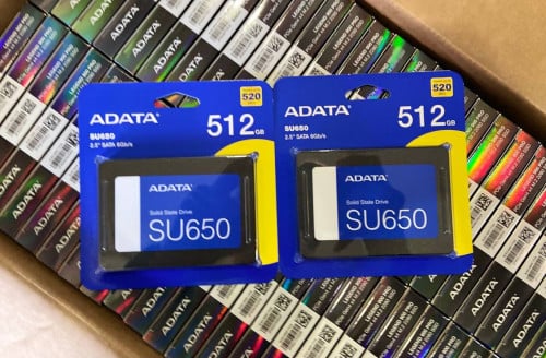 SSD Brand ADATA 512GB SU650 ឥវ៉ានស្ដុកថ្មីបងៗ មានការធានា1ឆ្នាំពេញបងៗ
