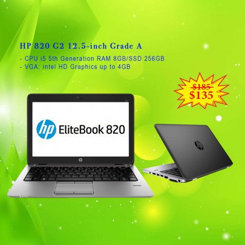HP 820 G2 Core i5 5th RAM 8GB SSD 256GB VGA intel HD