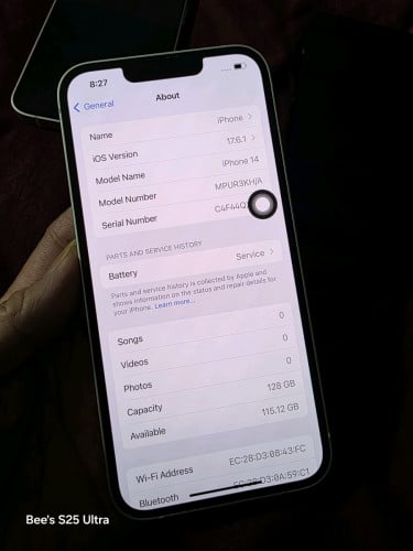 iPhone 14 128g ពណ៍ស