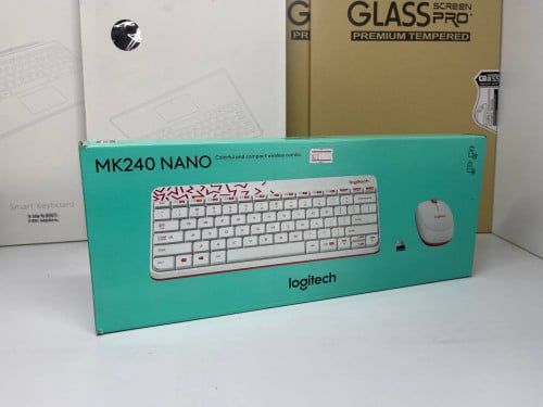 Keyboard and Mouse COMBO Logitech MK240 Wireless - WHITE / VIVID RED $22