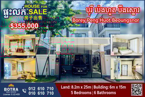 Twin Villa for Sale Borey Peng Huot Beoungsnor