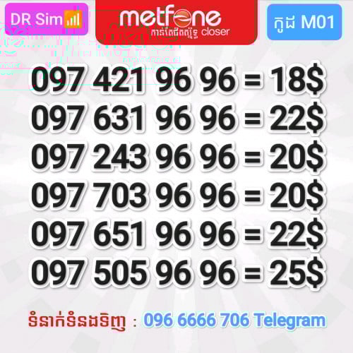 លេខស្ទួនៗ ចុង Metfone