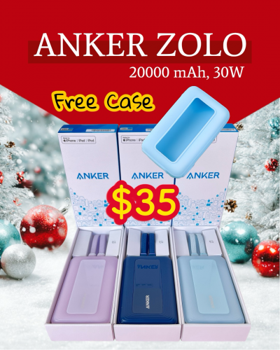 ANKER ZOLO Power Bank, 20K mAh, Free Case and Free Delivery in Phnom Penh