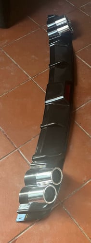 Universal 118cm rear spoiler for car rear bumper - Modified polypropylene accessories (black L)