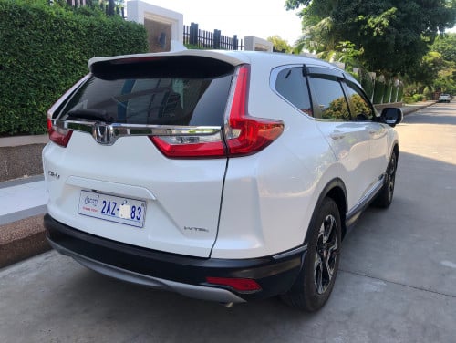 White Honda CRV 2019 Full Option Plate PP-2AZ