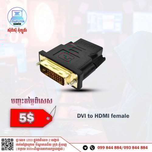 DVI to HDMI Famale Adaptor