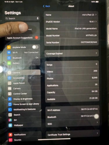 Ipad Air 4 Wifi only