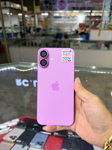 iPhone 16 Plus Pink ZA/A Sim2 HD256GB Phone Condition 98% 🔋92% , ម៉ាស៊ីនហ្សីន