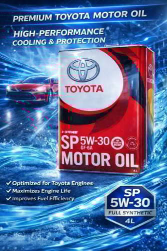 ប្រេងម៉ាសុីន TOYOTA 5W-30 ( សម្រាប់ឡាន សាំង និង Hybrid ឡាន )
