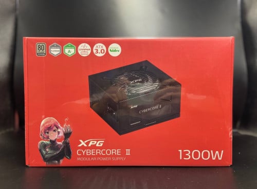 -XPG CYBERCOREII1300P-BKCUS  Have Warranty 1Year  អីវ៉ាន់មាននៅក្នុងស្តុក បងអាចធ្វើការកម្ម៉ង់បាន📩🙏