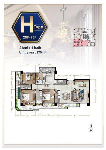 4 bedroom for rent Picasso BKK1