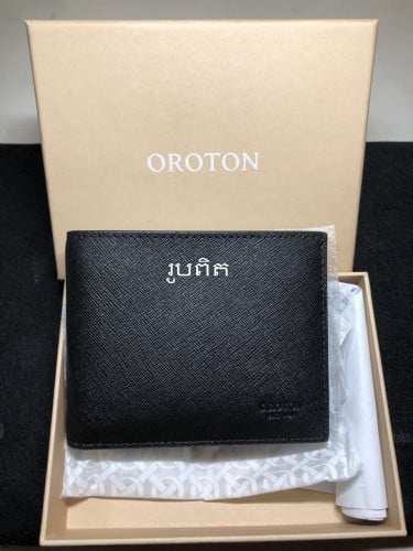 Brand New Oroton Men Wallet - កាបូបលុយប្រុស ថ្មី100%។ តម្លៃដើម $200+។ លក់វិញត្រឹម $80។