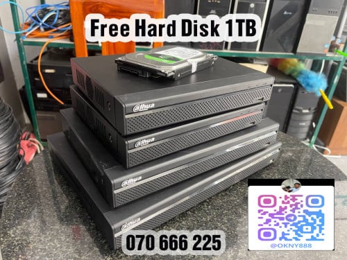 Dahua DVR 4CH 8CH 16CH Free Hard Disk 1TB