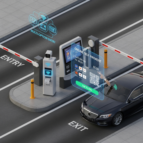 Digital Payment Parking System Driver Self-Service (No Staff Needed)