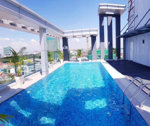 Doun Penh | Apartment with Swiimming Pool and Gym for rent near France embassy