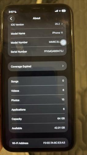 iPhone 11 64G 98% 90 battery zin