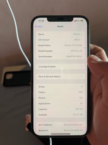 iPhone 12promax 256g អក្រង់ស៊ីនជាំនពិជើងធុប