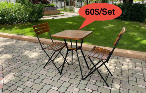 Outdoor table and chair