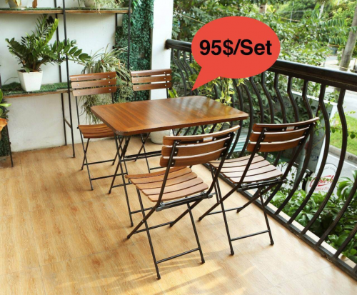Outdoor table and chair