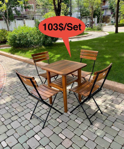 Outdoor table and chair