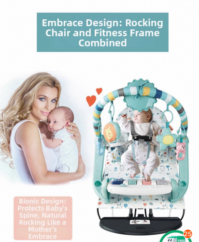 Rocking chair with fitness frame