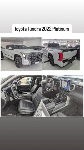 Toyota Tundra 2022 Platium plate number more details please 