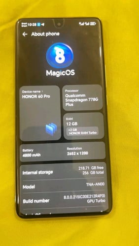 Honor 60 pro 5G 99.99% 12g 256gb