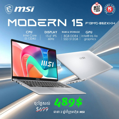 MSI Moderm 14inch 15inch Promotion 489$