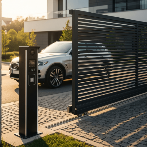 Sliding Gate Opener Access Control(Face ID/QR/Fingerprint)  ម៉ូទ័របិទបើកទ្វាររបងឆ្លាតវៃ