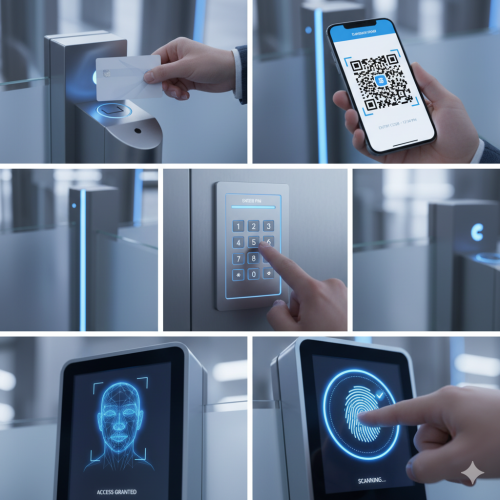 Smart Access Control (Face/Fingerprint/Card/QR Code) - ប្រព័ន្ធសុវត្ថិភាពទ្វារ