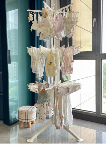 ធ្នើរសម្លៀកបំពាក់ទារក ៣ ជាន់ អាចបត់បាន និងច្រើនស្រទាប់