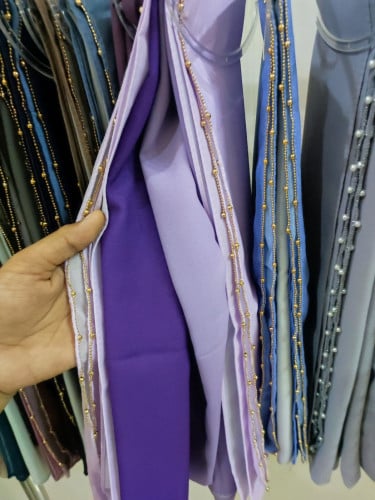 2 Tone Shawl Beads Hijabs Store in Phnom Penh