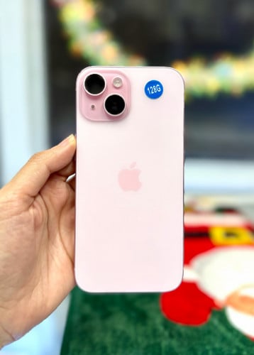 Iphone 15 ទំហំផ្ទុក (128G) តួស្អាត 98.999% Model ZA Color Pink