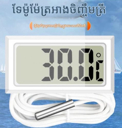 ទែម៉ូម៉ែត្របង្ហាញឌីជីថលជាមួយឧបករណ៍ចាប់សញ្ញាសីតុណ្ហភាពអេឡិចត្រូនិច