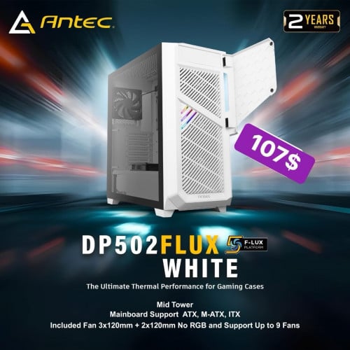 Case Destop Gaming DP502 White អីវ៉ាន់មាននៅក្នុងស្តុកស្រាប់បងៗអាចធ្វើការកម្ម៉ង់បាន📩