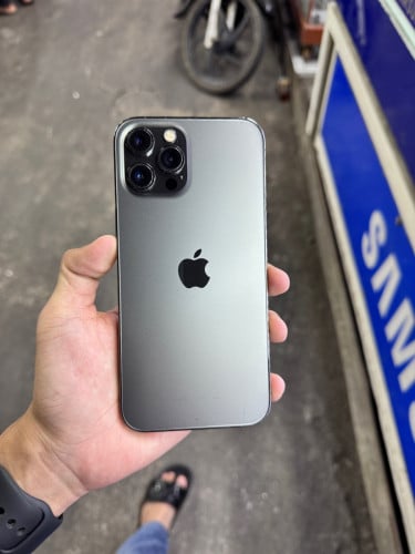 iPhone 12 Pro Max 128G Sim2 ESIMម៉ាសុីនស្រុីន អេក្រង់ស្រុីន