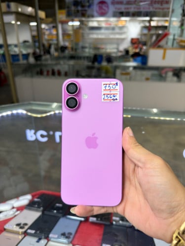 iPhone 16 Plus Pink ZA/A Sim2 HD256GB Phone Condition 98% 🔋92% , ម៉ាស៊ីនហ្សីន