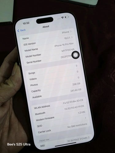 iPhone 16 Pro Max 256g