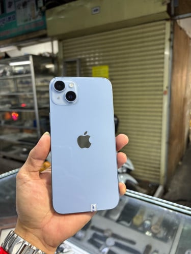 Iphone14plus LL/A 128G ប្រើeSIM ម៉ាសុីនស្រុីន ជាំអេក្រង់ ថ្ម98%