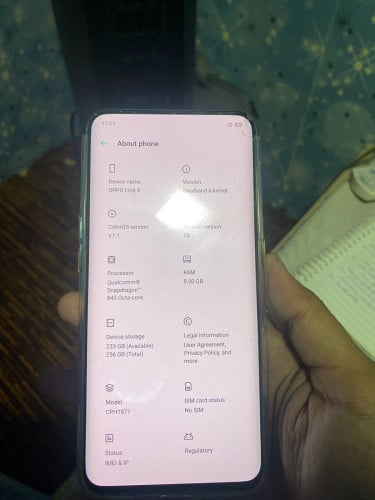 Oppo find x អេក្រងសីន