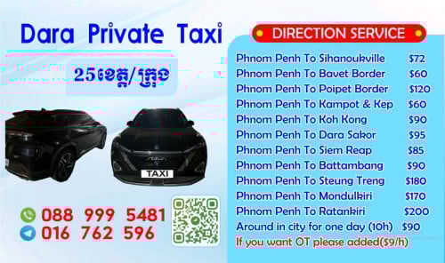 Private taxi driver