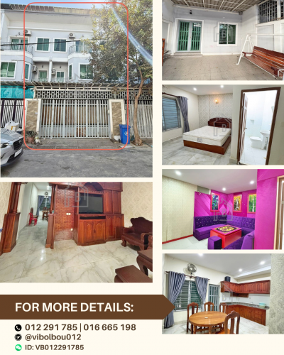 Townhouse 5 Bedrooms for RENT near Northbridge International School Cambodia (NISC)