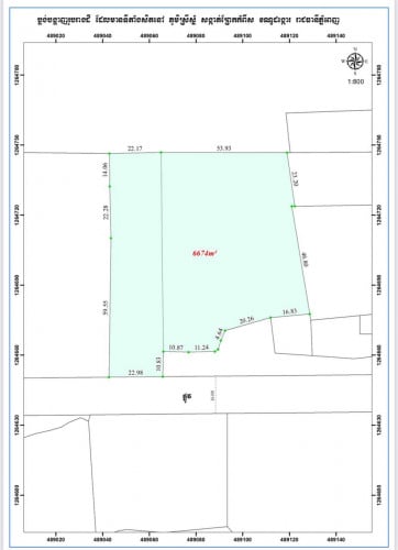 ដីសំរាប់សងឃ្លាំង ខុនដូរជិតផ្លូវជាតិលេខ២លក់បន្ទាន