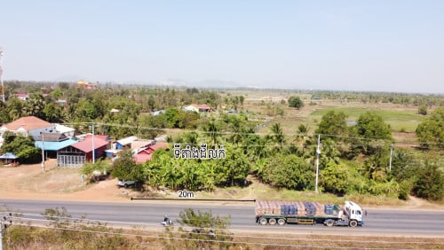 ដី 20ម ជាប់ផ្លូវជាតិលេខ 3 លក់ធូរ នៅគីឡូលេខ 113