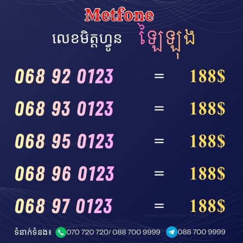 លេខមិត្តហ្វូនលក់ឡៃឡុង (👉ទាក់ទង☎️0887009999)
