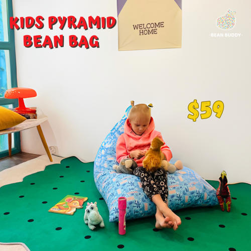 Kids Pyramid Bean Bag សាឡុងអង្គុយគ្រាប់ស្នោ