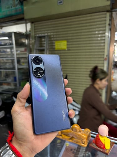 Oppo Reno8T 5G 128G Ram8G Sim2 Global ម៉ាសុីនសានុំ អេក្រង់រៀងឡើងក្រហម